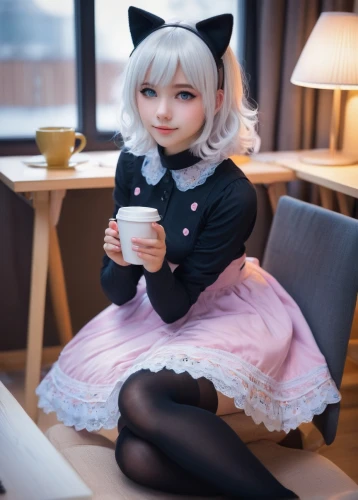 cappuccino,cat drinking tea,tea party cat,drinking coffee,cup of cocoa,tea zen,cat coffee,nyan,cute coffee,a cup of coffee,a cup of tea,dollfie,macchiato,sitting on a chair,black cat,cat's cafe,belarus byn,cocoa,honmei choco,kawaii panda,Conceptual Art,Sci-Fi,Sci-Fi 22