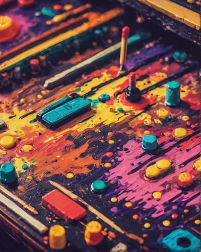 pinball,playmat,abstract retro,abstract multicolor,board game,retro background,pac-man,mechanical puzzle,colored pins,80s,retro gifts,vintage toys,pacman,game drawing,colors,retro pattern,retro,colorful city,colorful background,tabletop game,Unique,Pixel,Pixel 04