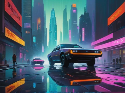 80s,toyota ae85,cyberpunk,porsche 924,cityscape,porsche 944,futuristic,80's design,futuristic landscape,toyota supra,mazda rx-7,elektrocar,e31,camaro,retro car,1980's,corolla,pontiac fiero,nissan skyline,3d car wallpaper,Art,Artistic Painting,Artistic Painting 48