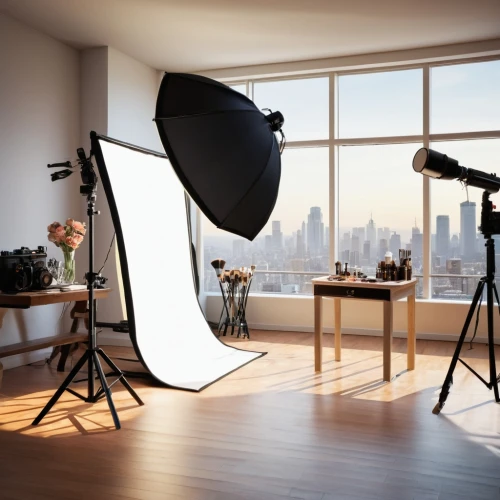 the living room of a photographer,photo equipment with full-size,photography studio,visual effect lighting,photo studio,canon speedlite,rental studio,portrait photographers,product photos,product photography,still life photography,tabletop photography,photographic equipment,studio light,photo shoot for two,scene lighting,photography equipment,manfrotto tripod,homes for sale in hoboken nj,digital compositing,Illustration,Retro,Retro 10