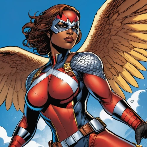 phoenix,birds of prey-night,birds of prey,fire angel,archangel,captain marvel,red chief,falcon,bird of prey,the archangel,marvel comics,rosella,red hawk,firestar,red super hero,goddess of justice,business angel,super heroine,harley,mina bird,Illustration,American Style,American Style 13