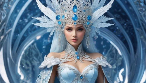 ice queen,the snow queen,ice princess,suit of the snow maiden,elsa,white rose snow queen,blue enchantress,frozen,winterblueher,fantasy woman,fairy queen,blue snowflake,3d fantasy,elven,ice,water-the sword lily,violet head elf,icemaker,eternal snow,crystalline,Photography,Fashion Photography,Fashion Photography 04