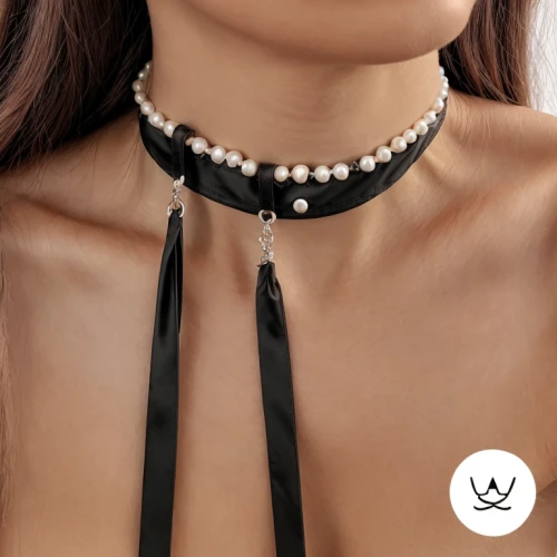 choker,pearl necklaces,collar,pearl necklace,collared,love pearls,women's accessories,necklace,jewelry（architecture）,accessory,pvc,accessories,costume accessory,black streamers,lighting accessory,halter,product photos,necklaces,body jewelry,diadem