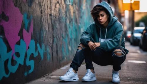 hoodie,street fashion,tracksuit,adidas,city youth,urban,on the street,sweatshirt,girl sitting,puma,streets,teal,street life,novelist,parka,hooded,alleyway,city ​​portrait,youth,sneakers,Illustration,Black and White,Black and White 06