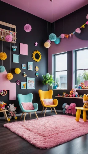 kids room,modern decor,interior design,the little girl's room,interior decoration,color wall,great room,contemporary decor,decor,children's room,creative office,post-it notes,neon candies,nursery decoration,playing room,baby room,colorful balloons,interior decor,wall decoration,children's bedroom,Photography,General,Realistic