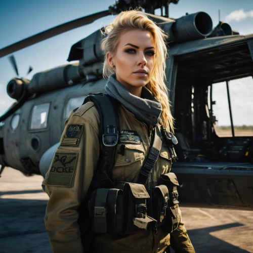 helicopter pilot,ballistic vest,blackhawk,helicopters,strong military,military,drone operator,military helicopter,helicopter,call sign,operator,captain marvel,trauma helicopter,femme fatale,female hollywood actress,marine,fighter pilot,armed forces,strong women,swat,Photography,General,Fantasy