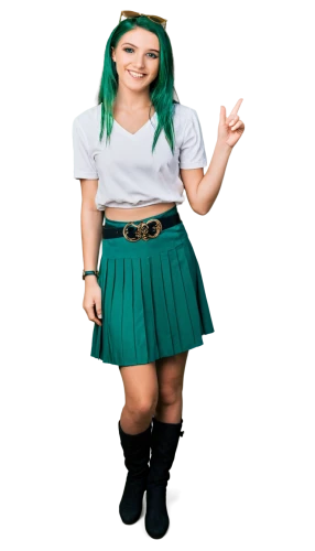 mini e,mini,skort,png transparent,school skirt,elf,silphie,halloween costume,jade,skirt,school uniform,hoe,ammo,gnome,quirky,tik tok,green screen,transparent image,tori,bitter clover,Conceptual Art,Daily,Daily 04