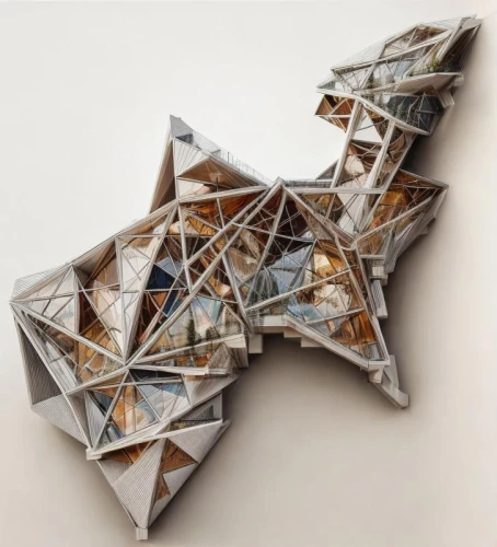 escher,steel sculpture,glass pyramid,origami paper,kaleidoscope art,mechanical puzzle,origami,dodecahedron,facets,origami paper plane,building honeycomb,honeycomb structure,cubic house,faceted diamond,cubic,cube stilt houses,kaleidoscope,fractals art,penrose,kaleidoscope website,Architecture,General,Masterpiece,None