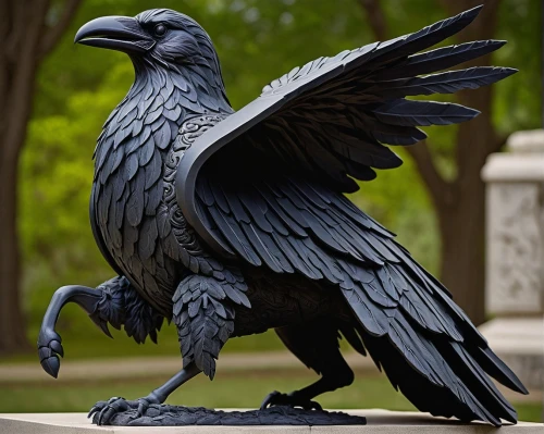 raven sculpture,imperial eagle,griffon bruxellois,gryphon,corvidae,gray eagle,corvus,mongolian eagle,an ornamental bird,black raven,african eagle,corvus corax,eagle,3d crow,griffin,raven bird,king of the ravens,garuda,bird of prey,prince of wales feathers,Conceptual Art,Daily,Daily 01