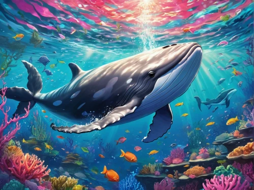 dolphin background,orca,underwater background,humpback whale,giant dolphin,whale,cetacea,sea animal,ocean background,dolphin-afalina,marine mammal,little whale,aquarium,underwater world,marine animal,manta,cetacean,baby whale,dolphin,aquatic mammal,Illustration,Realistic Fantasy,Realistic Fantasy 39