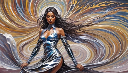bodypainting,oil painting on canvas,indigenous painting,body painting,art painting,oil painting,fantasy art,glass painting,warrior woman,wind wave,fantasy woman,bodypaint,neon body painting,oil on canvas,swirling,shamanic,psychedelic art,sorceress,african art,wind warrior
