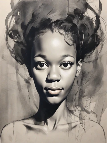 charcoal drawing,charcoal pencil,graphite,charcoal,girl drawing,girl portrait,portrait of a girl,oil painting on canvas,mystical portrait of a girl,child portrait,pencil drawing,oil on canvas,pencil drawings,afro american girls,chalk drawing,oil painting,african woman,oil paint,pencil and paper,afro american,Digital Art,Ink Drawing