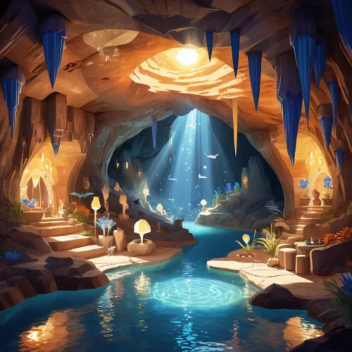 the blue caves,blue caves,underwater oasis,blue cave,cave on the water,sea cave,fantasy landscape,cave,fairy village,cave tour,sea caves,underground lake,fantasy world,fairy world,underwater playground,pit cave,hot spring,aquariums,ancient city,cave church,Illustration,Vector,Vector 17