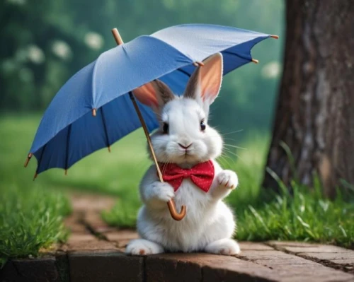 peter rabbit,animals play dress-up,protection from rain,rain protection,european rabbit,brolly,man with umbrella,raincoat,domestic rabbit,dwarf rabbit,summer umbrella,white rabbit,umbrella,little rabbit,easter bunny,rabbits and hares,bunny on flower,cottontail,bunny,little bunny