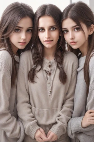 triplet lily,clones,porcelain dolls,three monkeys,mulberry family,gazelles,clone jesionolistny,children girls,image editing,mannequins,verbena family,beautiful photo girls,olive family,elves,musketeers,fashion dolls,french silk,sewing pattern girls,joint dolls,monkey family,Photography,Realistic