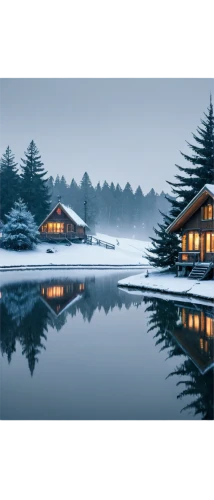 winter house,winter lake,christmas landscape,house with lake,snowy landscape,winter landscape,snow landscape,snow house,boathouse,floating huts,log home,beautiful japan,log cabin,japan landscape,japan's three great night views,snow globe,house by the water,vancouver island,winter background,the cabin in the mountains,Illustration,American Style,American Style 15