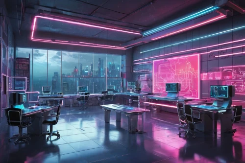 computer room,sci fi surgery room,cyberpunk,the server room,modern office,study room,cyber,ufo interior,laboratory,game room,neon coffee,offices,working space,scifi,nightclub,neon human resources,creative office,conference room,meeting room,80's design,Art,Artistic Painting,Artistic Painting 44