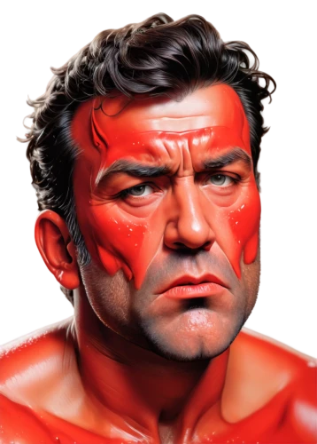 red chief,red skin,red super hero,wolverine,sculpt,medical illustration,red paint,scar,red russian,rose png,vector illustration,caesar cut,angry man,caesar,digital painting,face paint,berger picard,cayenne pepper,face painting,tiger png,Conceptual Art,Oil color,Oil Color 04