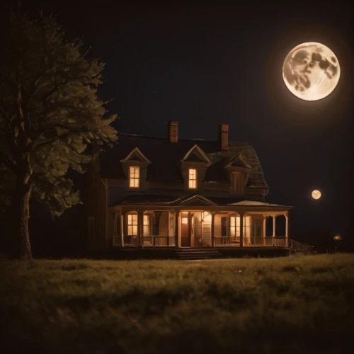 lonely house,moonlit night,witch's house,creepy house,witch house,little house,house silhouette,beautiful home,the haunted house,moonshine,moonlit,moon photography,full moon,haunted house,ancient house,old house,country house,old home,wooden house,abandoned house
