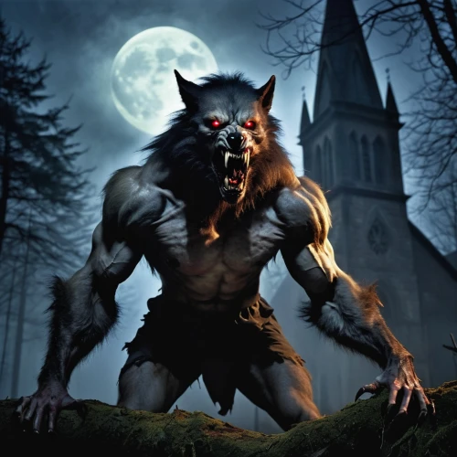 werewolf,werewolves,wolfman,howling wolf,wolf hunting,blood hound,the wolf pit,wolfdog,krampus,wolf,posavac hound,devilwood,daemon,wolves,black shepherd,gray wolf,howl,wolf bob,supernatural creature,wolwedans,Illustration,Realistic Fantasy,Realistic Fantasy 14