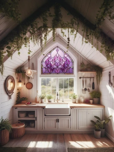 victorian kitchen,flower booth,dandelion hall,kitchen,flower shop,vintage kitchen,kitchen interior,the kitchen,the little girl's room,kitchen design,indoor,greenhouse,summer cottage,country cottage,big kitchen,conservatory,under the roof,wisteria shelf,beautiful home,garden shed