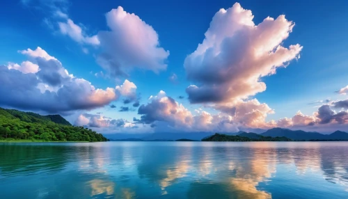 blue sky and clouds,blue sky clouds,cloud formation,blue sky and white clouds,heaven lake,cumulus clouds,beautiful lake,landscape background,cloudscape,sky clouds,cloud image,beautiful landscape,cloud mountains,swelling clouds,towering cumulus clouds observed,chinese clouds,cumulus cloud,single cloud,background view nature,rainbow clouds,Photography,General,Realistic