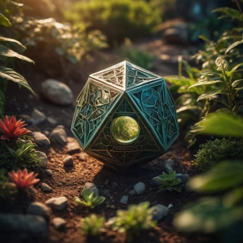 terrarium,dodecahedron,metatron's cube,lotus stone,hex,flower of life,low poly,3d fantasy,elven flower,ball cube,3d render,collected game assets,rupees,low-poly,3d mockup,mandala framework,stone lotus,sacred geometry,magic cube,cube background,Photography,General,Cinematic
