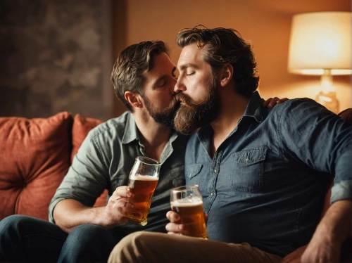 gay love,gluten-free beer,glasses of beer,beer match,gay men,men sitting,gay couple,advertising campaigns,stock photography,two types of beer,beer cocktail,glbt,romantic portrait,inter-sexuality,hypersexuality,pda,avoid pinch crush,i love beer,craft beer,the hands embrace,Conceptual Art,Oil color,Oil Color 08