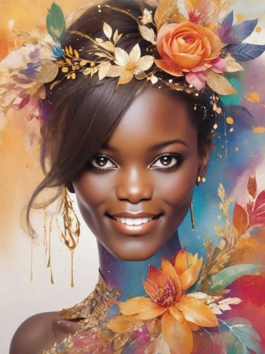 girl in a wreath,african woman,beautiful african american women,african american woman,african daisies,beautiful girl with flowers,flowers png,girl in flowers,flower girl,black woman,afro american girls,beautiful bonnet,chocolate daisy,nigeria woman,afro-american,floral wreath,cameroon,wreath of flowers,blooming wreath,flower garland