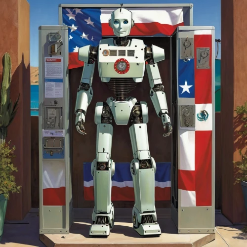 military robot,war machine,americana,robotics,automated teller machine,robot icon,mecha,bot,mech,bot icon,minibot,robot,social bot,display dummy,usa,america,wax figures museum,robotic,american frontier,model kit,Illustration,Vector,Vector 04