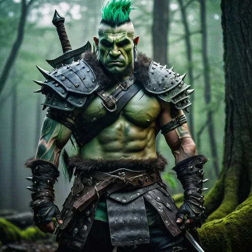 orc,half orc,green skin,warrior and orc,patrol,aaa,barbarian,fantasy warrior,cleanup,cosplay image,male elf,aa,male character,green dragon,warrior east,warlord,hulk,the warrior,wall,green power,Illustration,Japanese style,Japanese Style 13