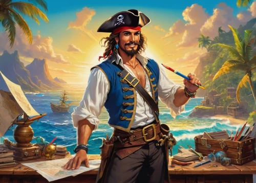 pirate treasure,pirate,east indiaman,caravel,key-hole captain,pirates,game illustration,piracy,rum,galleon,cg artwork,portrait background,collectible card game,ship releases,saranka,monkey island,christopher columbus,background images,the caribbean,lavezzi isles,Conceptual Art,Sci-Fi,Sci-Fi 18