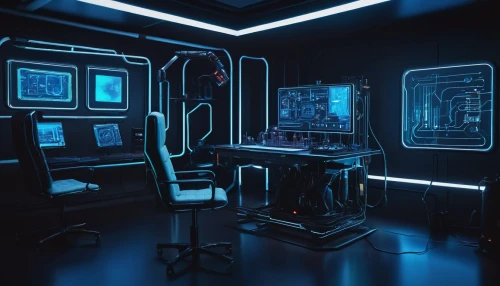 sci fi surgery room,computer room,blue room,ufo interior,the server room,computer workstation,doctor's room,barebone computer,computer desk,study room,cinema 4d,neon human resources,modern office,cyber,laboratory,consulting room,working space,computer,research station,computer art,Conceptual Art,Oil color,Oil Color 13