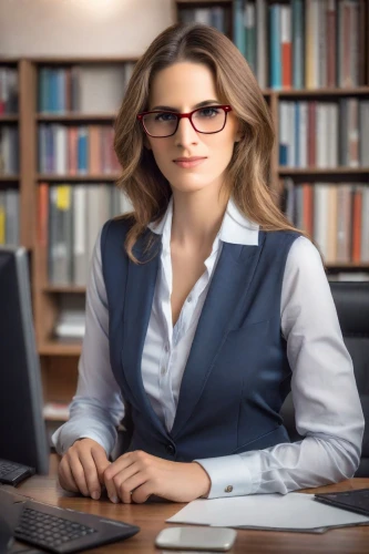 librarian,reading glasses,secretary,blur office background,business woman,bookkeeper,office worker,businesswoman,correspondence courses,bussiness woman,stock exchange broker,accountant,administrator,book glasses,publish e-book online,attorney,business women,author,with glasses,receptionist,Photography,Realistic