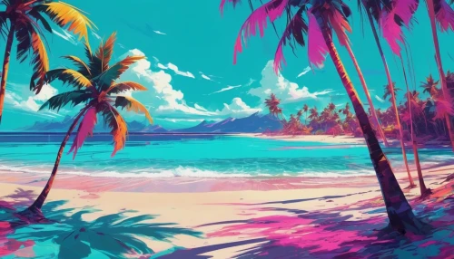 tropical beach,tropical sea,beach landscape,tropics,tropical island,dream beach,beach scenery,palmtrees,tropical,palm trees,summer background,ocean,sub-tropical,ocean paradise,ocean background,caribbean beach,tropical floral background,beach background,colorful background,palm tree,Conceptual Art,Daily,Daily 21