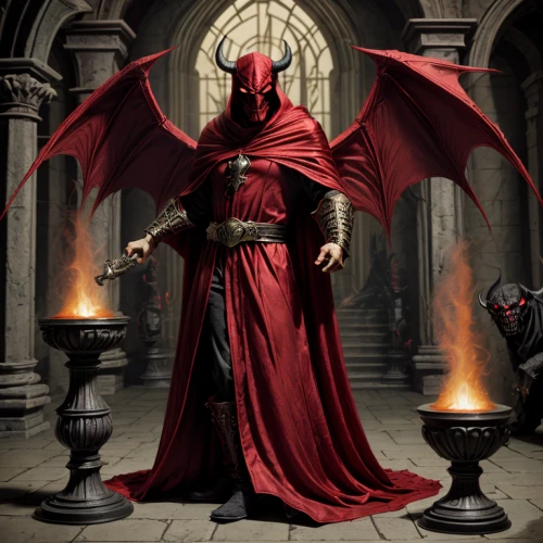 dodge warlock,the archangel,clergy,dracula,blood icon,blood church,devil,lucifer,high priest,templar,priest,grimm reaper,angel of death,archangel,uriel,sepulchre,red cape,daemon,vestment,death god