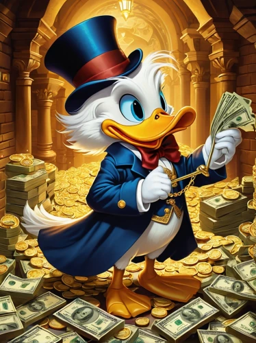donald duck,donald,the duck,dollar,cayuga duck,the dollar,duck,brahminy duck,canard,usd,wealth,duck bird,gold foil 2020,female duck,rich,seaduck,wealthy,us-dollar,money,20s,Illustration,Abstract Fantasy,Abstract Fantasy 11