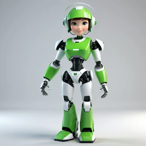 patrol,minibot,aaa,aa,vector girl,3d model,robotics,military robot,women in technology,humanoid,android,3d figure,bot,robot,character animation,cinema 4d,green,social bot,actionfigure,protective suit,Unique,3D,3D Character