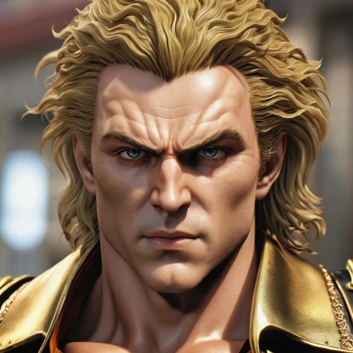 male character,ken,angry man,tangelo,rainmaker,edge muscle,ocelot,joseph,sting,male elf,mullet,aquaman,iron blooded orphans,power icon,god of thunder,game character,alexander,golden haired,hawks,actionfigure,Photography,General,Realistic