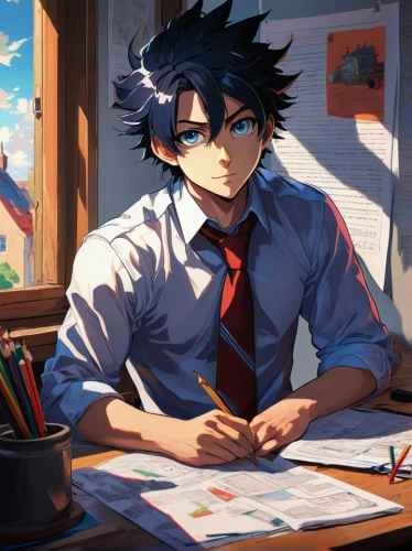 study room,study,tutor,tutoring,classroom,desk,student,paperwork,my hero academia,scholar,2d,teacher,school boy,studying,coloring,desk top,illustrator,school uniform,school desk,vanitas,Art,Classical Oil Painting,Classical Oil Painting 09