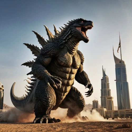 godzilla,gorgonops,landmannahellir,saurian,german rex,full hd wallpaper,giant lizard,cynorhodon,digital compositing,dinosaruio,dragon of earth,tallest hotel dubai,king kong,dubai,rex,jumeirah,raptor,drago milenario,burj,erbore,Photography,General,Realistic