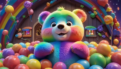 scandia bear,3d teddy,gummybears,cute bear,rainbow rabbit,bear teddy,bear,plush bear,rainbow color balloons,teddy-bear,rainbow background,klepon,teddybear,raimbow,bear bow,rainbow pencil background,teddy bear,bears,orbeez,the bears,Unique,3D,3D Character