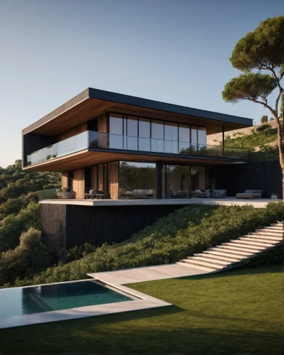 dunes house,modern house,modern architecture,luxury property,luxury home,house by the water,corten steel,beautiful home,luxury real estate,3d rendering,holiday villa,beach house,mid century house,pool house,cubic house,private house,modern style,crib,holiday home,mansion,Photography,General,Natural