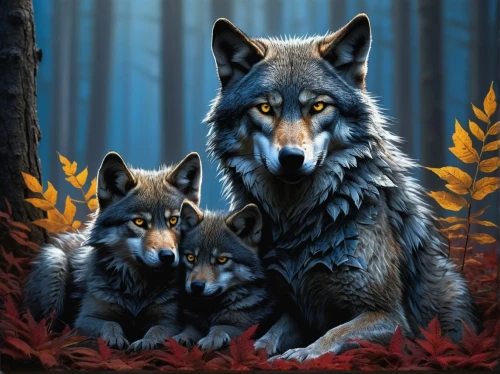 wolf couple,two wolves,wolves,woodland animals,canidae,canis lupus,wolf pack,wolf hunting,european wolf,werewolves,forest animals,tervuren,gray wolf,howling wolf,mother and son,deer with cub,foxes,red wolf,fall animals,autumn icon,Conceptual Art,Daily,Daily 30