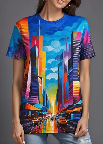 colorful city,city skyline,cityscape,print on t-shirt,skyscraper,skyscrapers,isolated t-shirt,stalin skyscraper,new york skyline,t-shirt printing,sky city,t-shirt,skyscraper town,city ​​portrait,skycraper,1 wtc,1wtc,skyline,city scape,city cities,Conceptual Art,Oil color,Oil Color 22