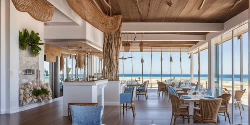 beach restaurant,atlantic grill,dunes house,breakfast room,table bay,mamaia,wood and beach,beach bar,salt bar,seaside view,contemporary decor,fine dining restaurant,a restaurant,ocean view,beach house,modern decor,dining room,wooden beams,mediterranean cuisine,carmel by the sea,Photography,General,Realistic