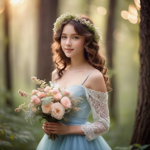 beautiful girl with flowers,girl in flowers,romantic portrait,holding flowers,girl in a wreath,flower fairy,flower girl,romantic look,portrait photography,celtic woman,faerie,girl picking flowers,enchanting,faery,mystical portrait of a girl,fairy tale character,fairy,little girl fairy,fairy queen,girl in the garden,Photography,General,Cinematic