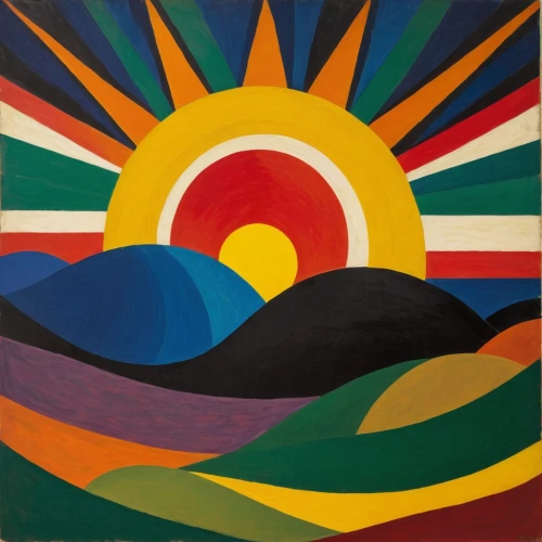 3-fold sun,pachamama,rasta flag,indigenous painting,sunburst background,sun,cd cover,khokhloma painting,prayer flag,sunburst,ashoka chakra,layer of the sun,ica - peru,reverse sun,tibetan prayer flags,altiplano,solar wind,1971,namib,summer solstice,Art,Artistic Painting,Artistic Painting 27