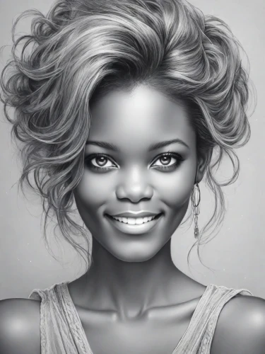 african american woman,caricature,afro-american,black woman,airbrushed,caricaturist,african woman,afro american,nigeria woman,woman face,graphite,a girl's smile,pencil drawings,cartoon character,animated cartoon,portrait background,afro,afroamerican,pencil drawing,brandy,Digital Art,Line Art