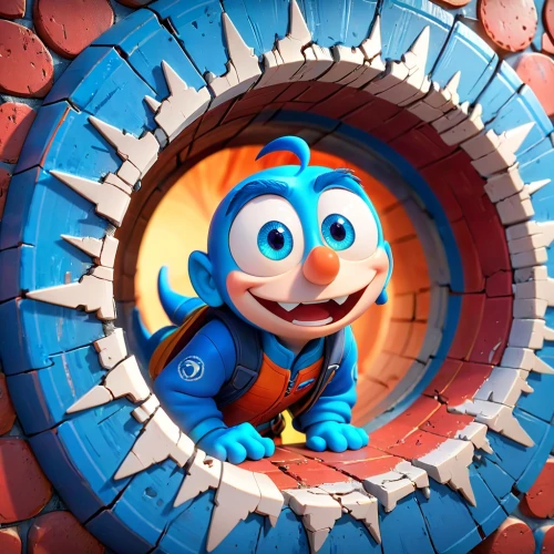 plumber,manhole,pinocchio,knothole,scandia gnome,barrel,portal,gnome,mascot,sewer pipes,fairy door,costa rican colon,cinema 4d,wall,igloo,smurf figure,the mascot,om,wall tunnel,geppetto,Anime,Anime,Cartoon
